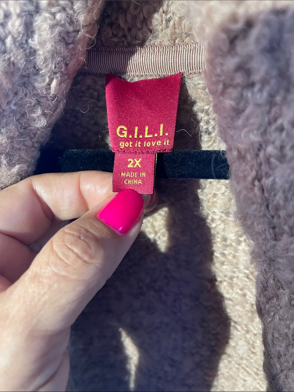 G.I.L.I. Camel Open-Front ALPACA AND WOOL Jacket Sz 2X New no Tags